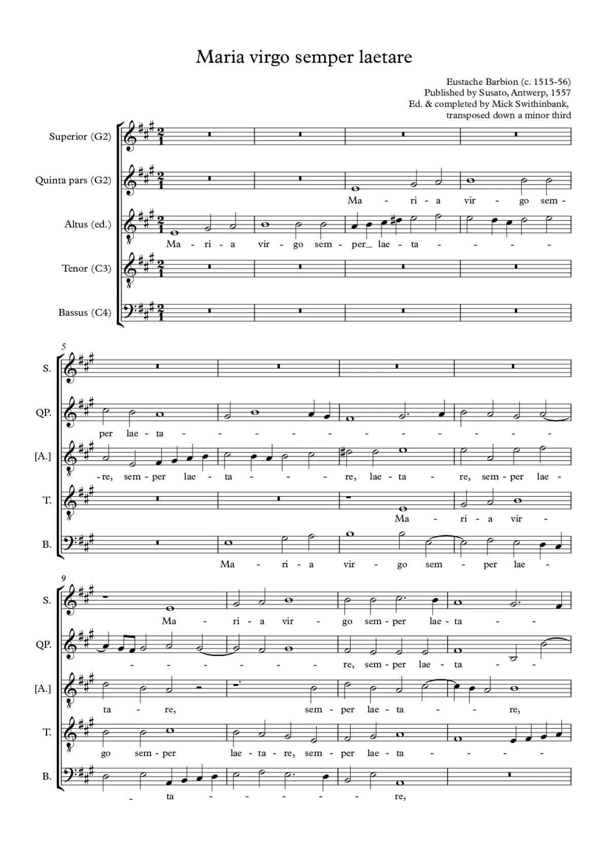 Maria virgo semper laetare - Page 1