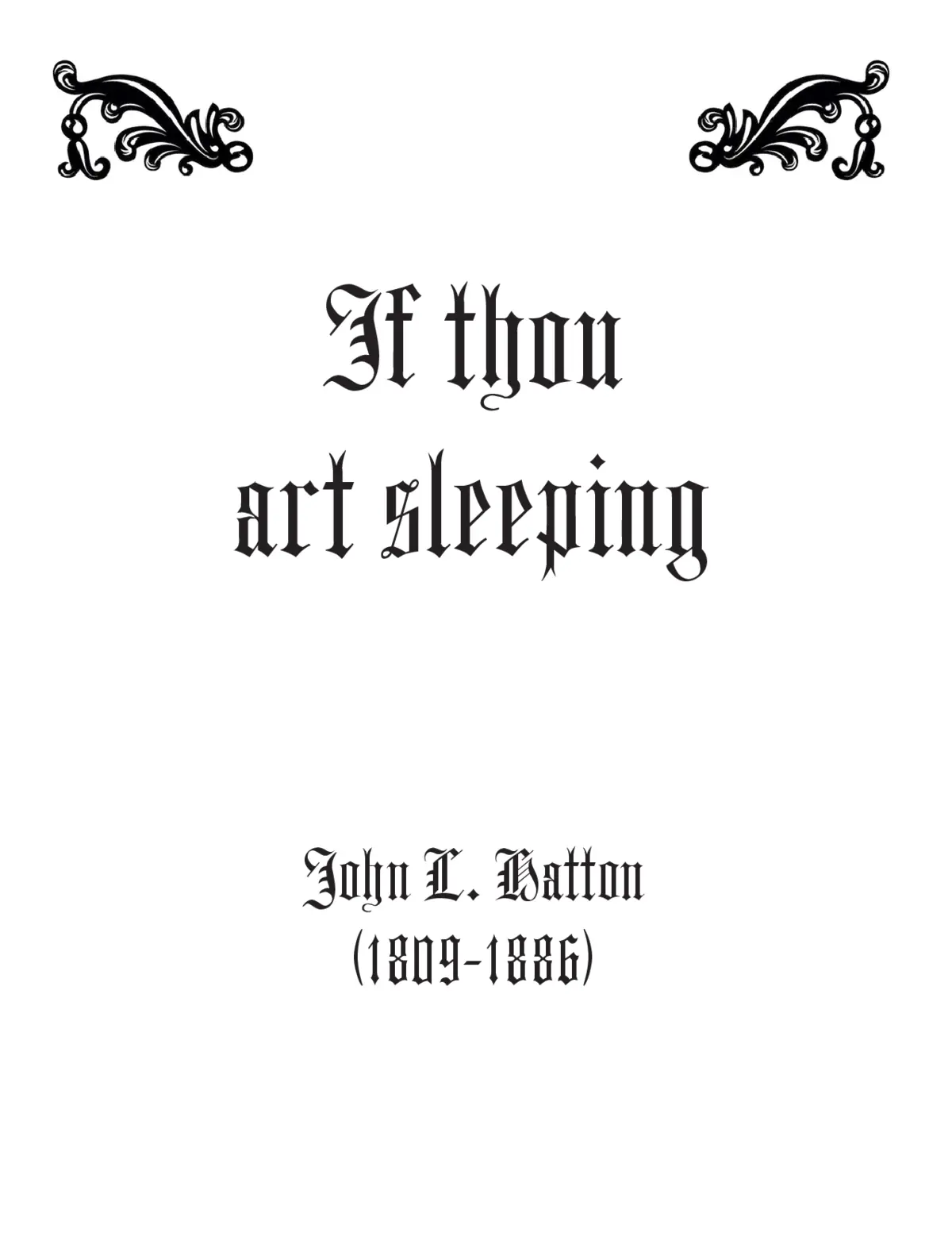 If thou art sleeping - Page 1