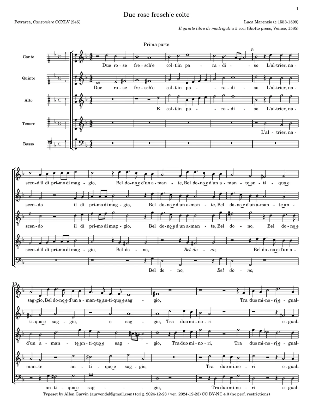Due rose fresche - Non vede un simil par - Page 1