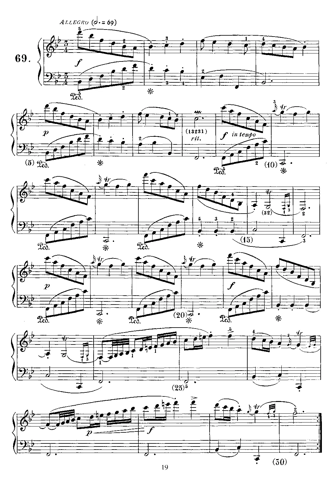 Keyboard Sonata in B-flat major - Page 1