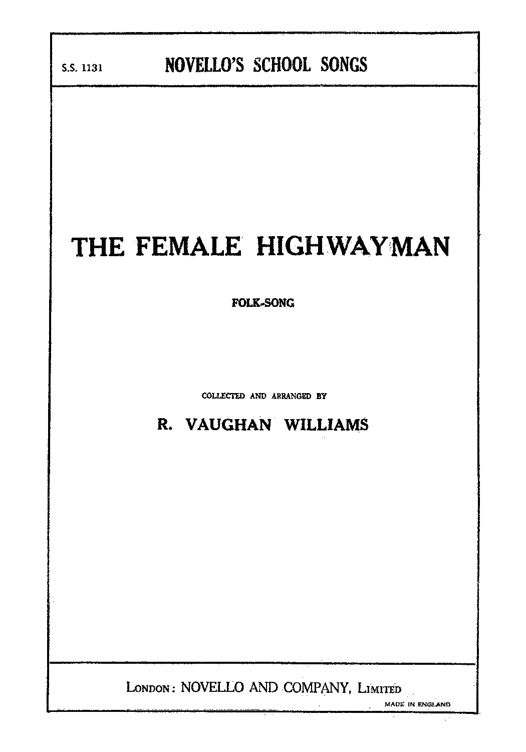 The Female Highwayman - Page 1