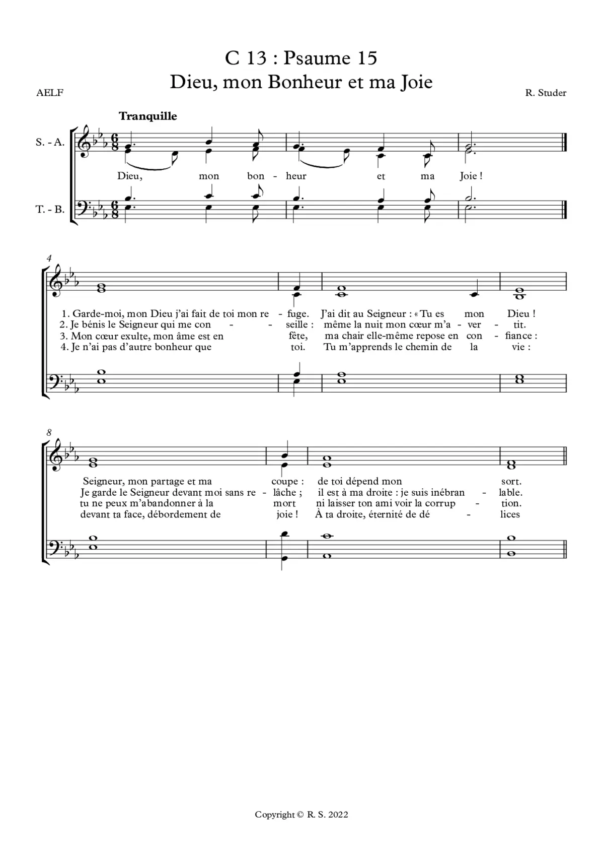 C 13 : Psaume 15 - Page 1