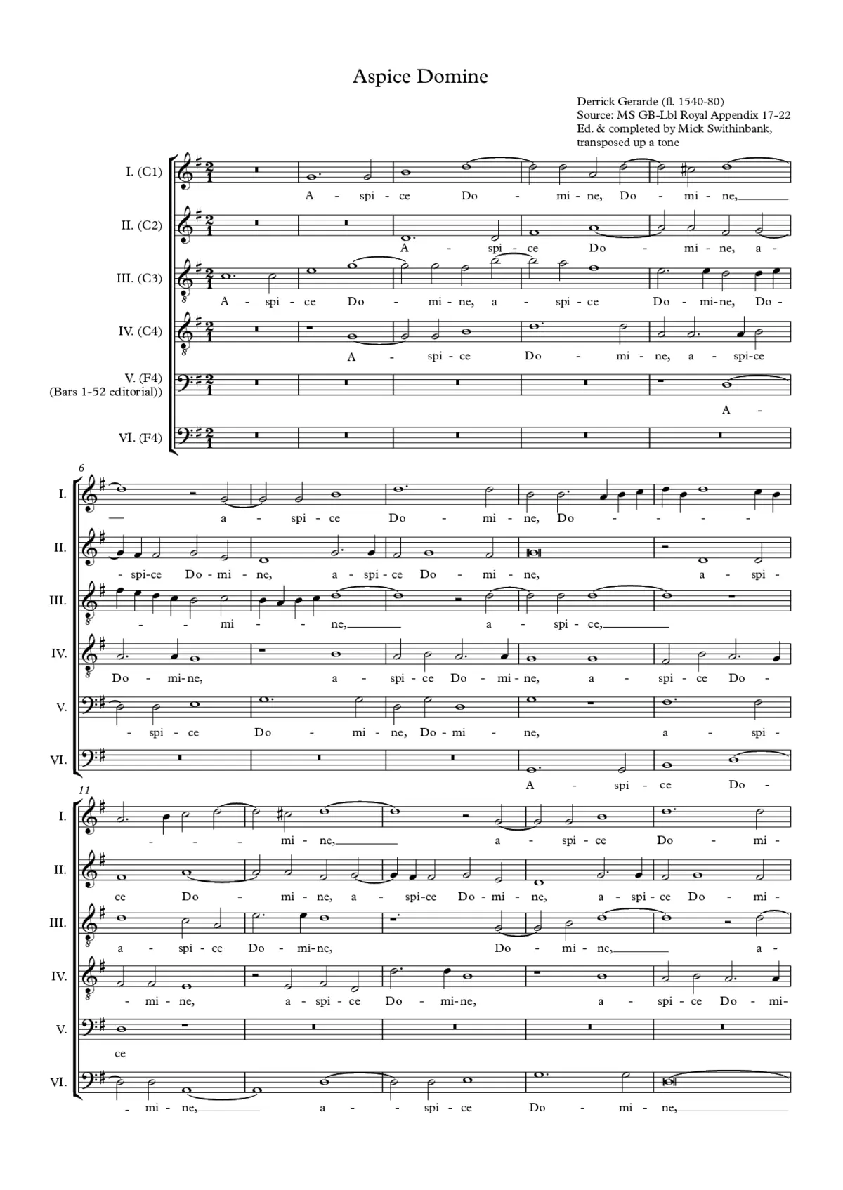 Aspice Domine - Page 1