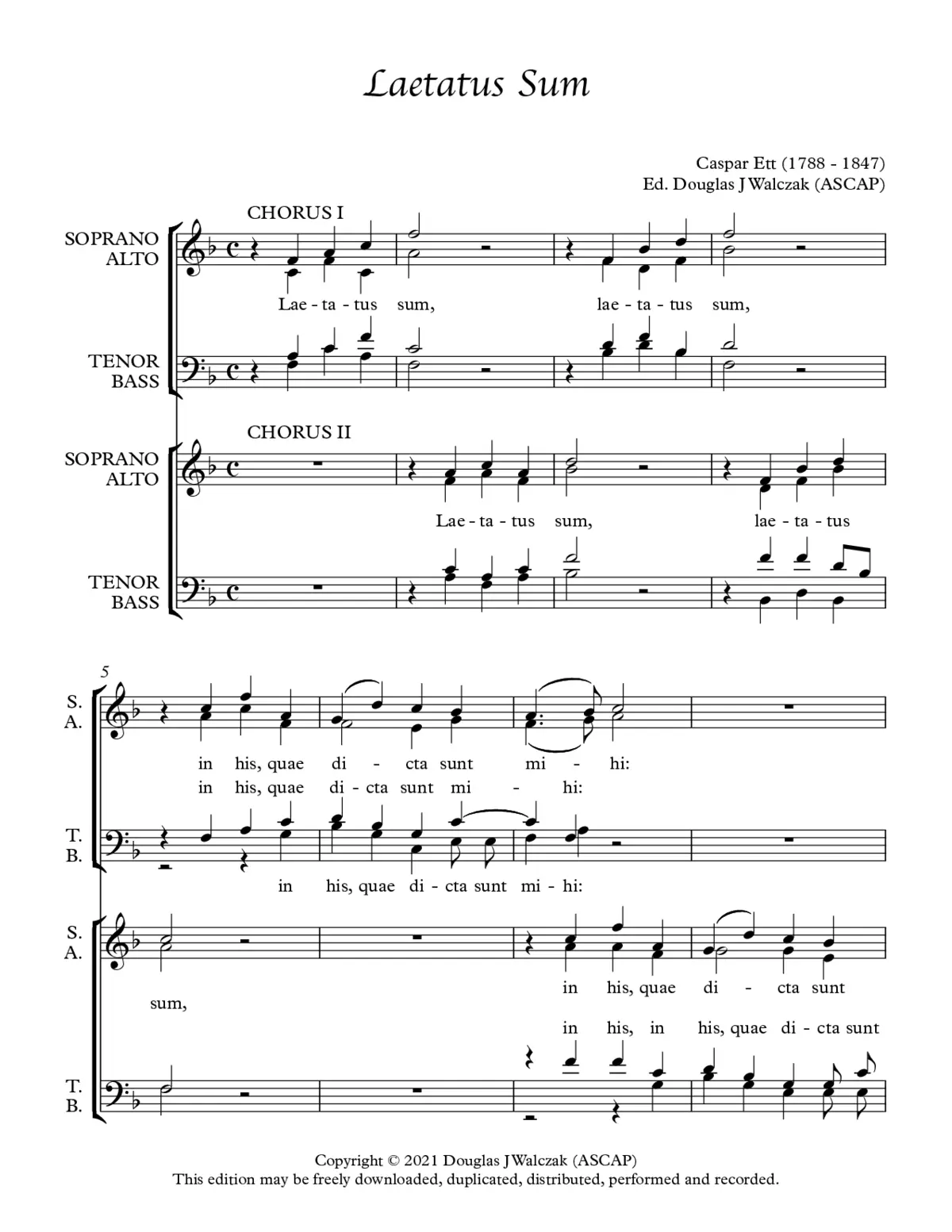 Laetatus sum - Page 1