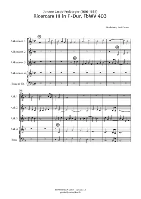 Ricercar III in F-Dur