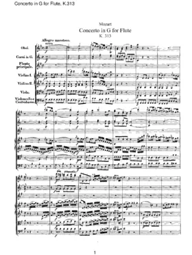 Concerto pour la flûte avec accompagnement de l'orchestre