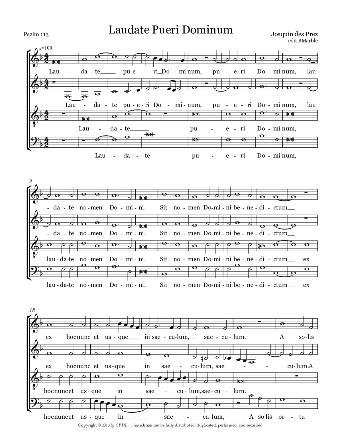 Laudate pueri Dominum - Page 1
