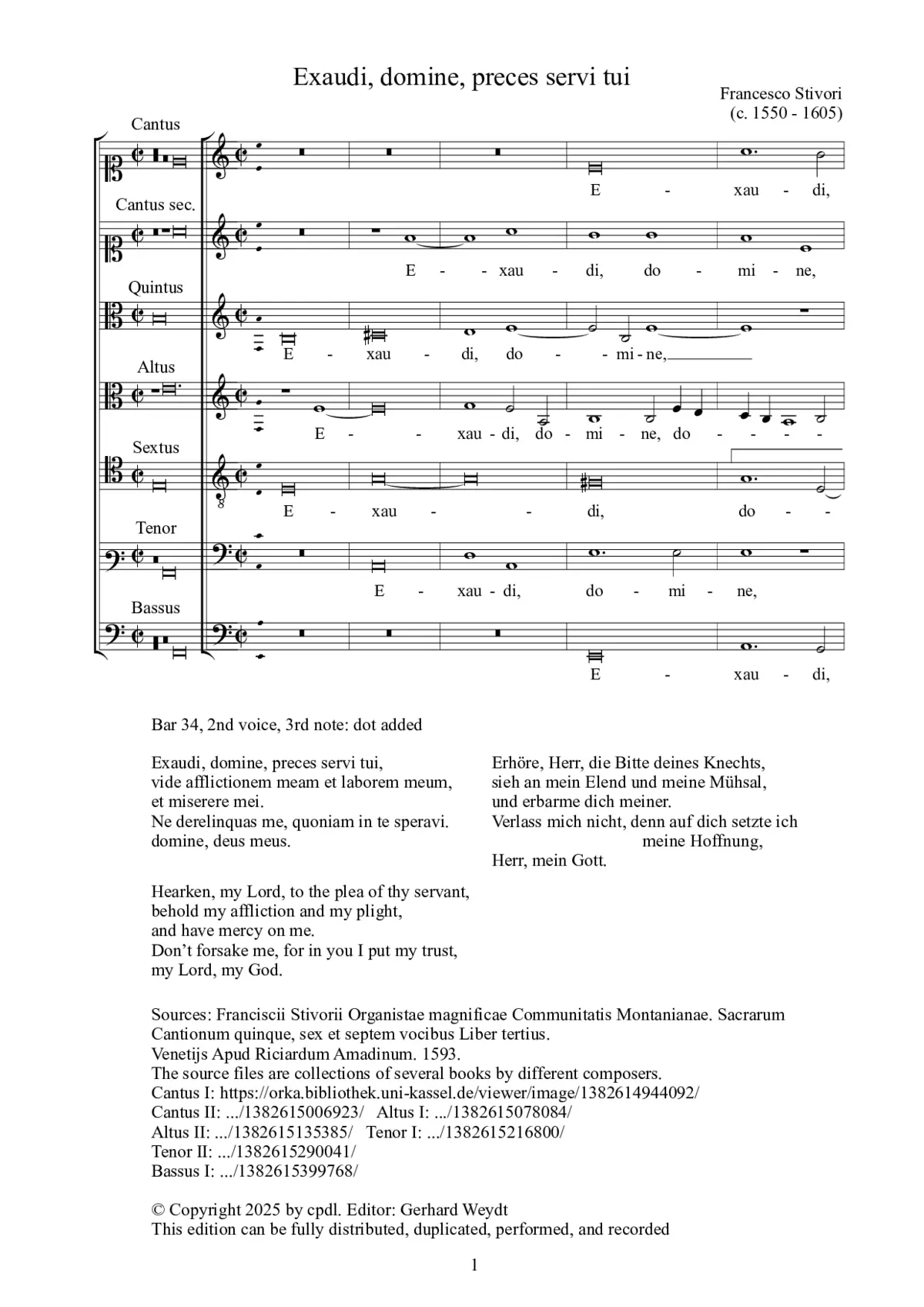 Exaudi domine preces servi tui - Page 1