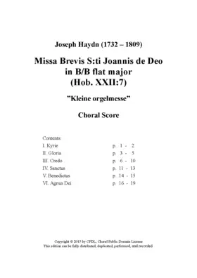 Missa Brevis St. Joannis de Deo