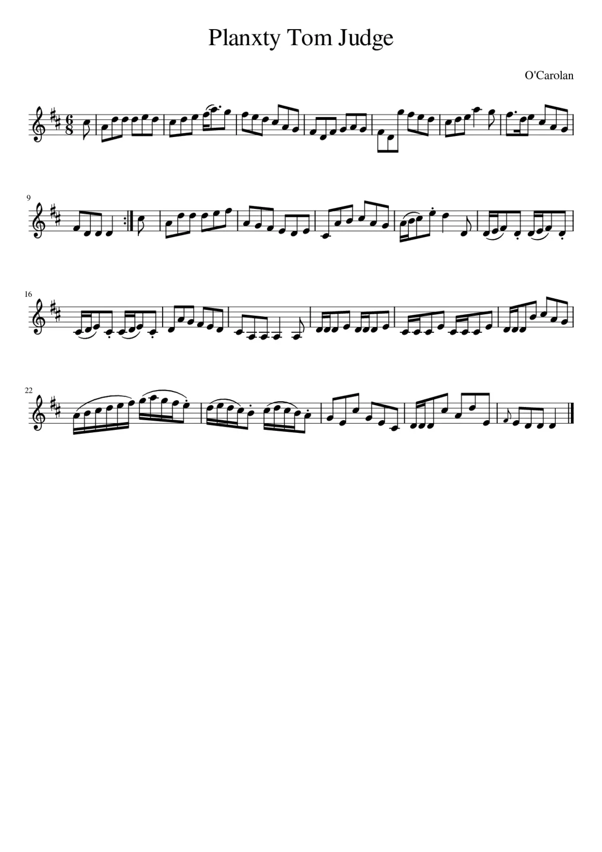 Planxty Tom Judge - Page 1