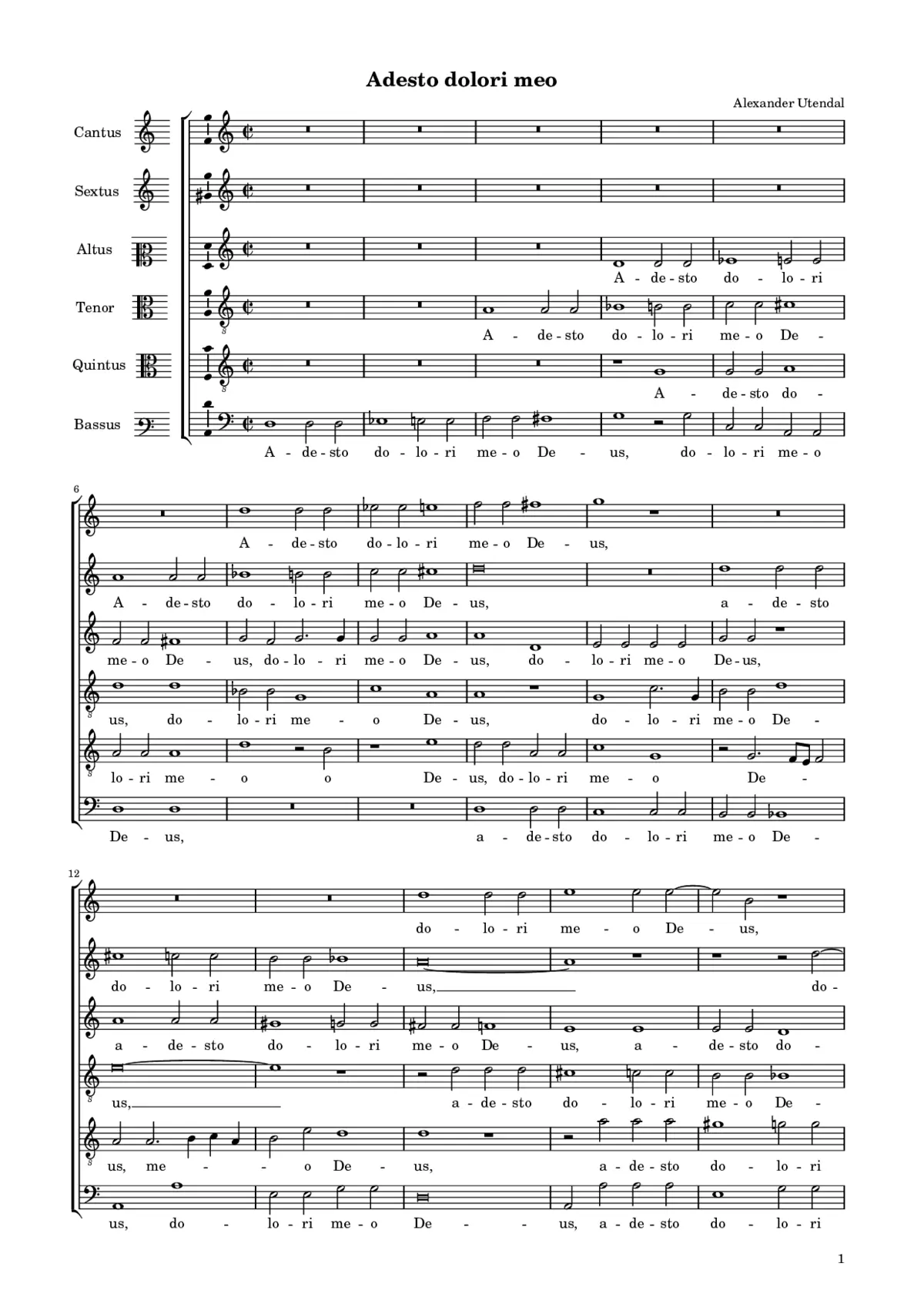 Adesto dolori meo - Page 1