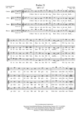Hoch freuet sich der König, SWV 117