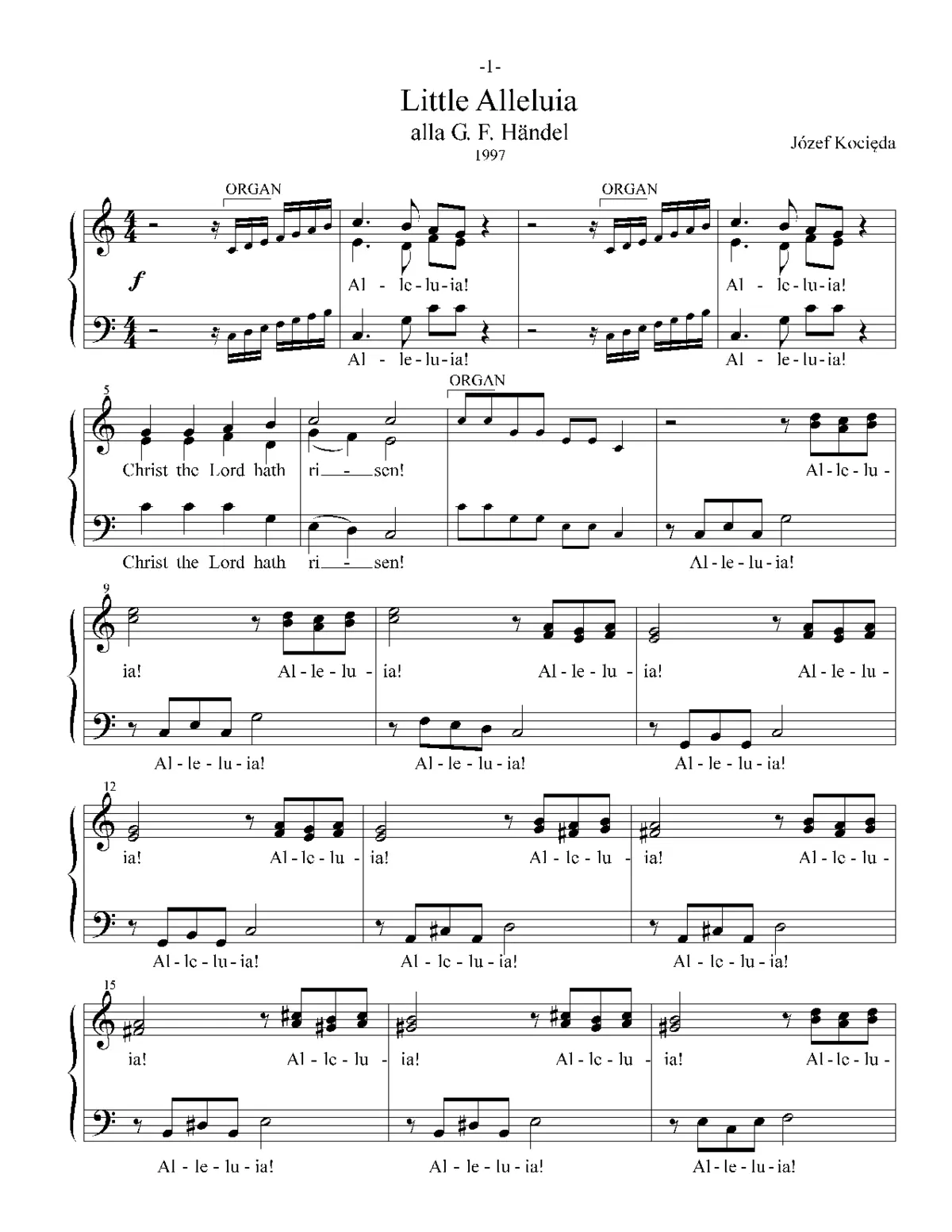 Little Alleluia alla Handel - Page 1