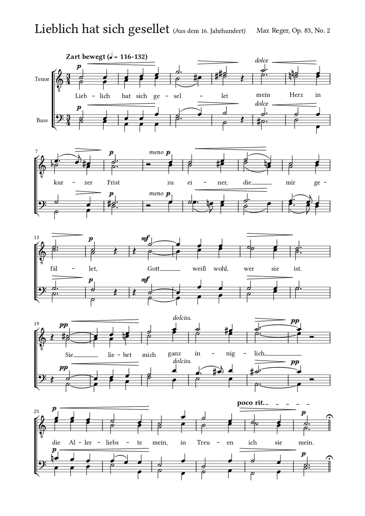 Lieblich hat sich gesellet - Page 1