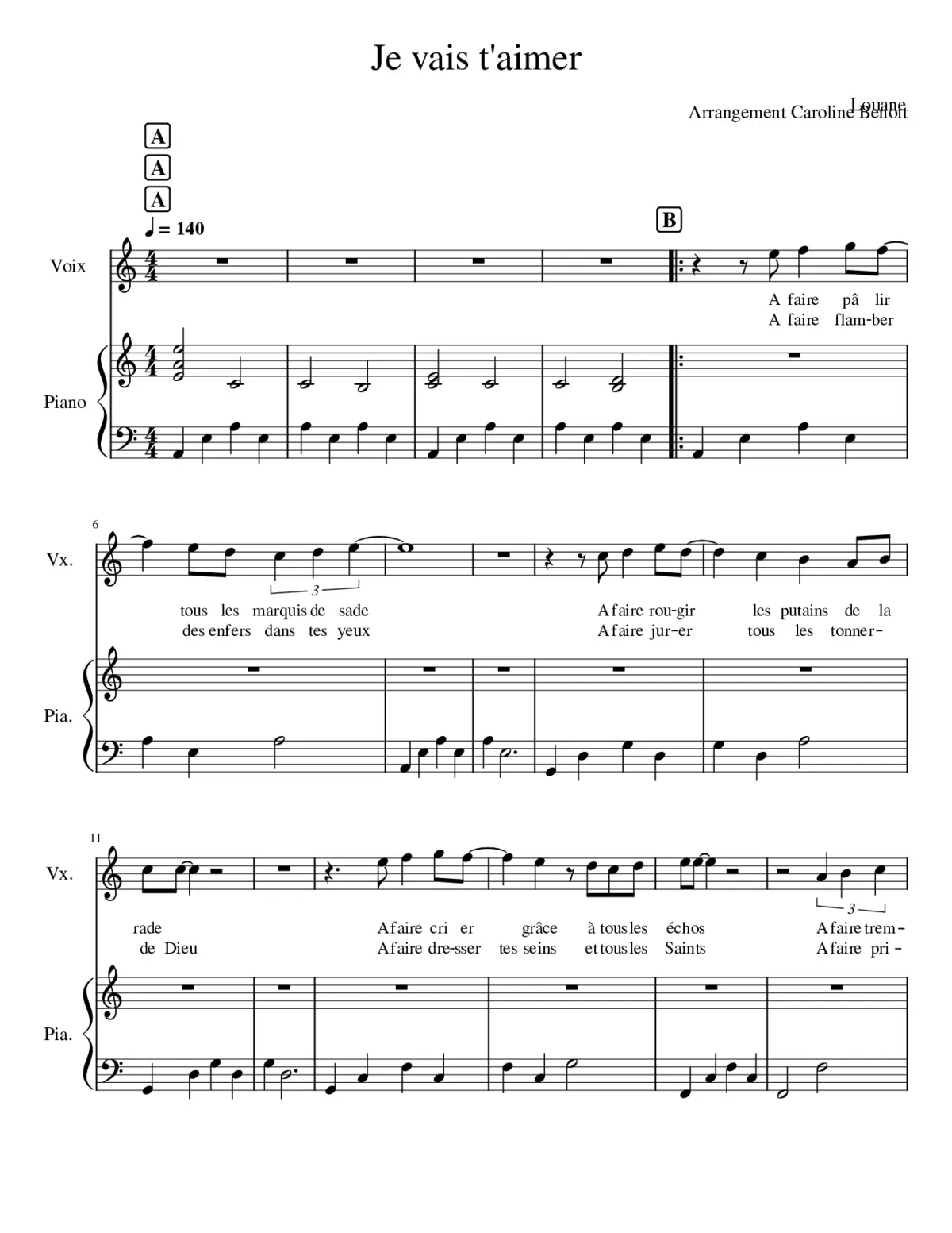 Je vais t'aimer - Page 1