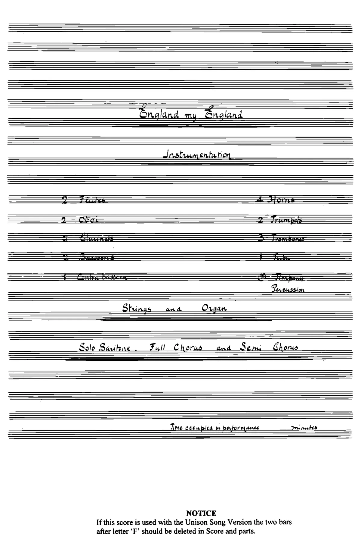 England, My England - Page 1