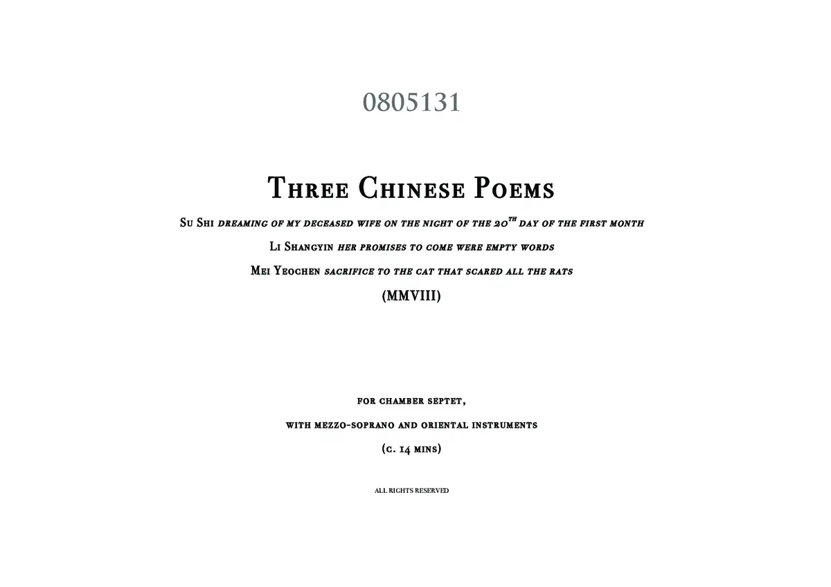 Three Chinese Poems - Page 1