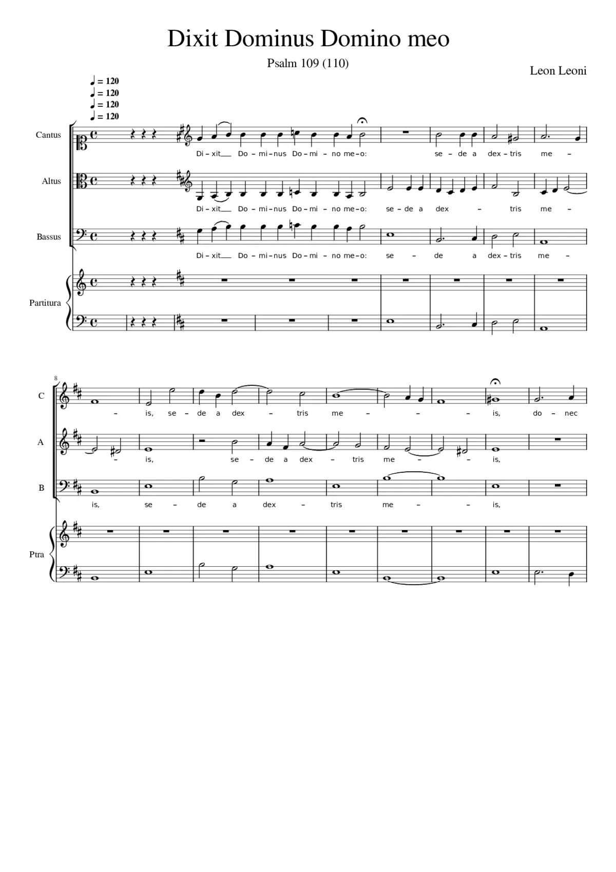 Dixit Dominus Domino meo - Page 1