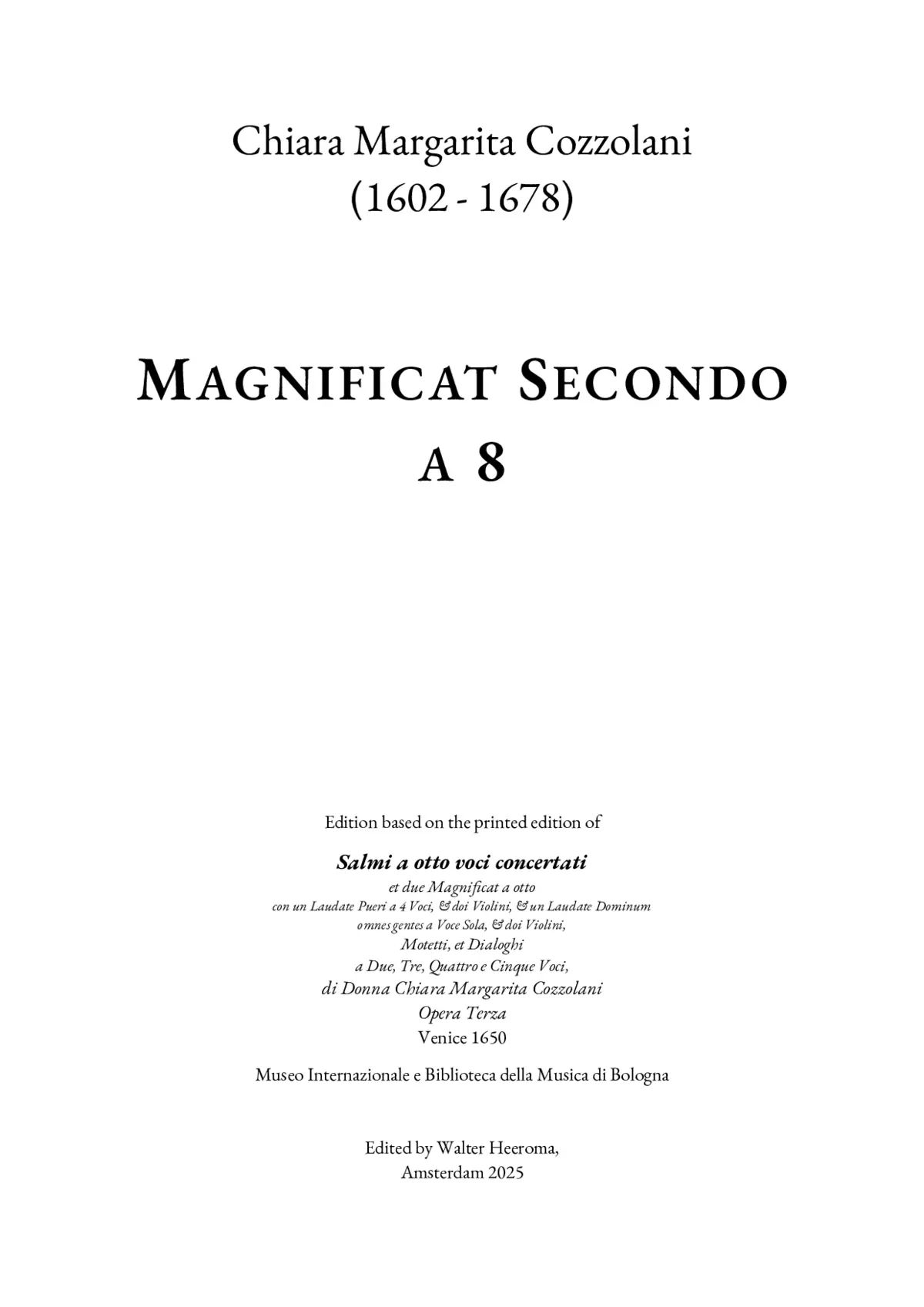 Magnificat secondo - Page 1