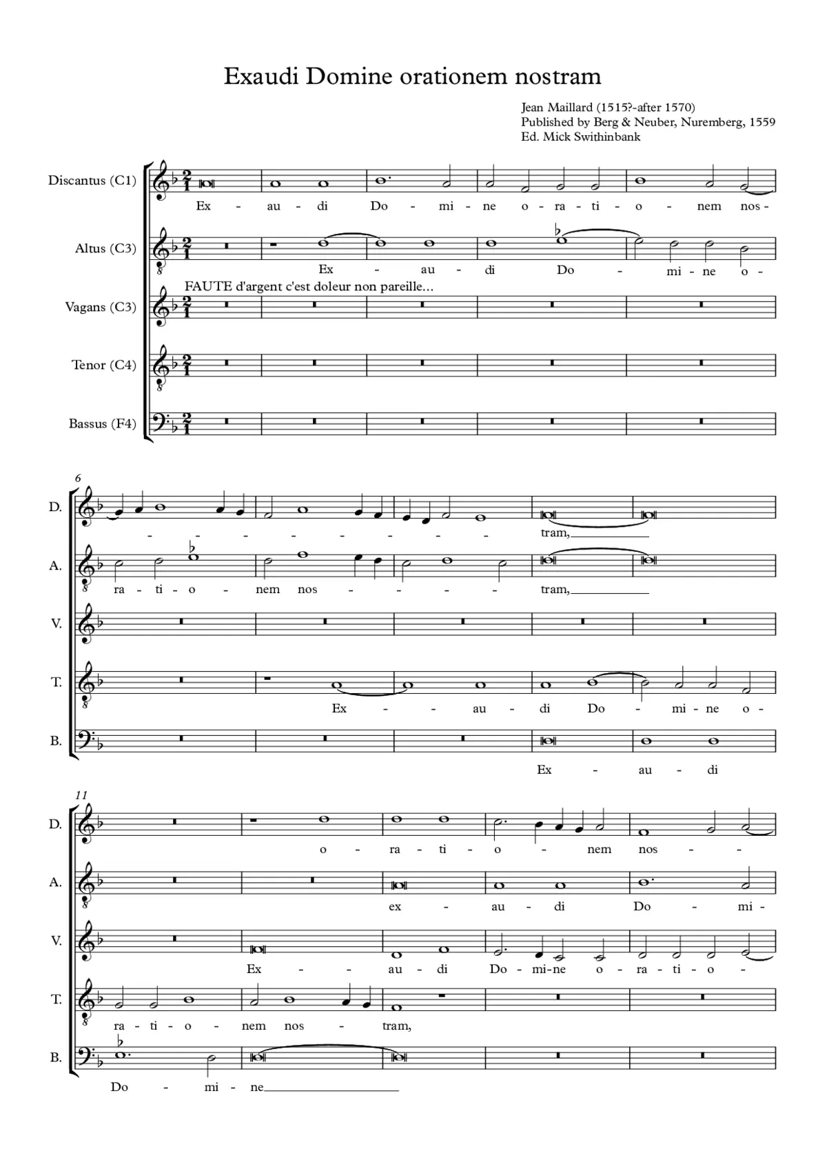 Exaudi Domine orationem meam - Page 1