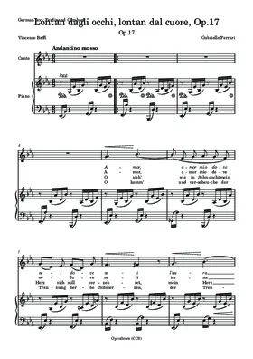 Lontan dagli occhi, lontan dal cuore, Op.17