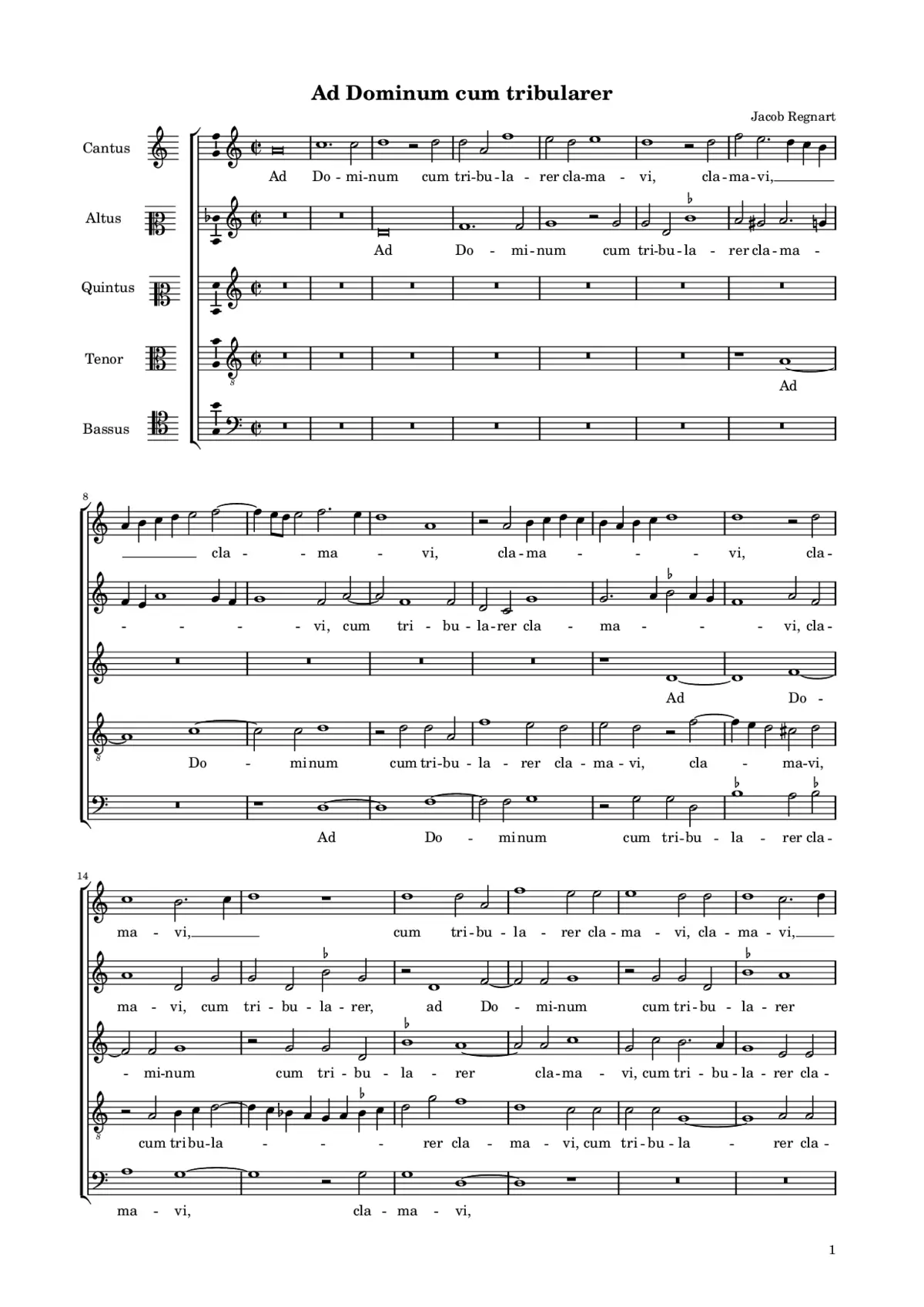 Ad Dominum cum tribularer - Page 1