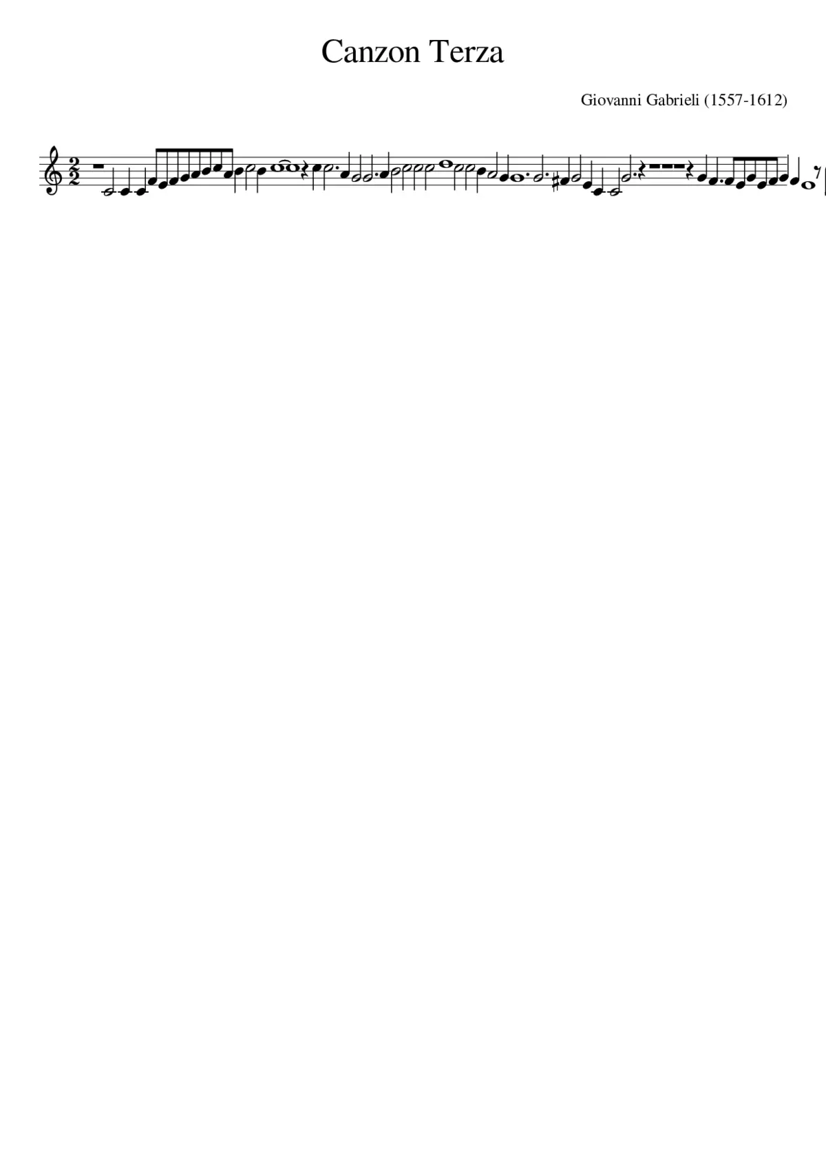 Canzon Terza - Page 1