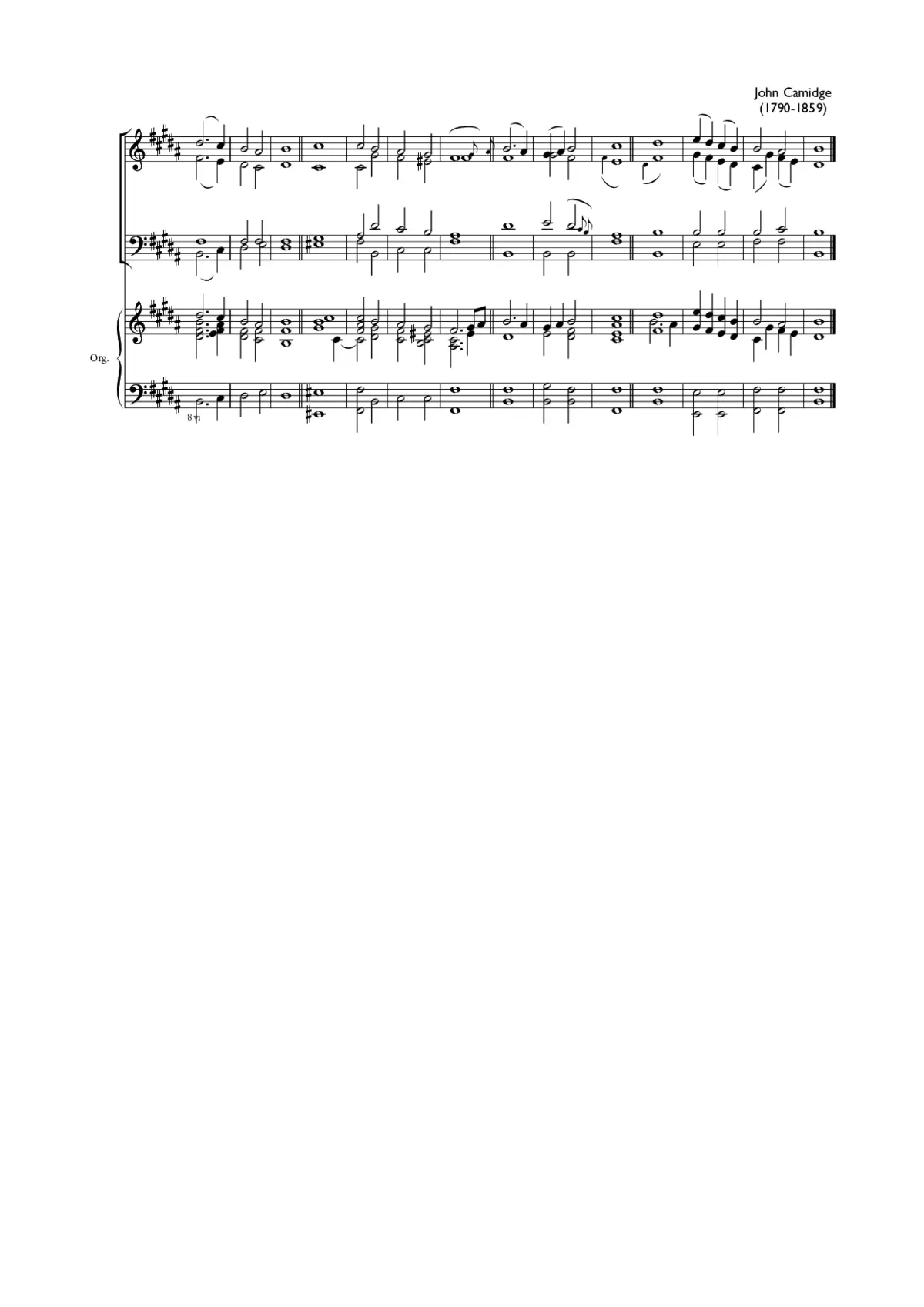 Double chant in B major II - Page 1