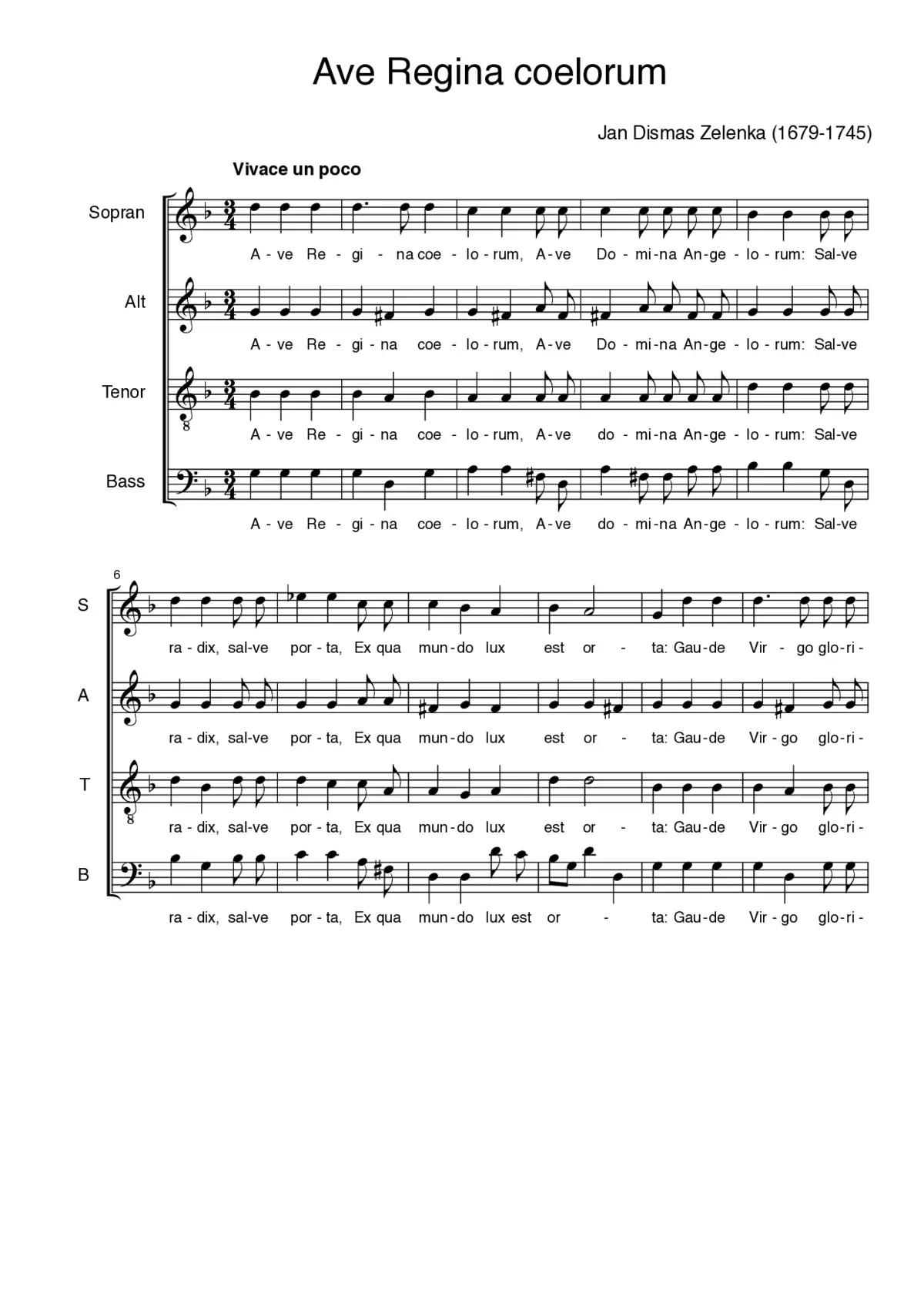 Ave Regina coelorum - Page 1
