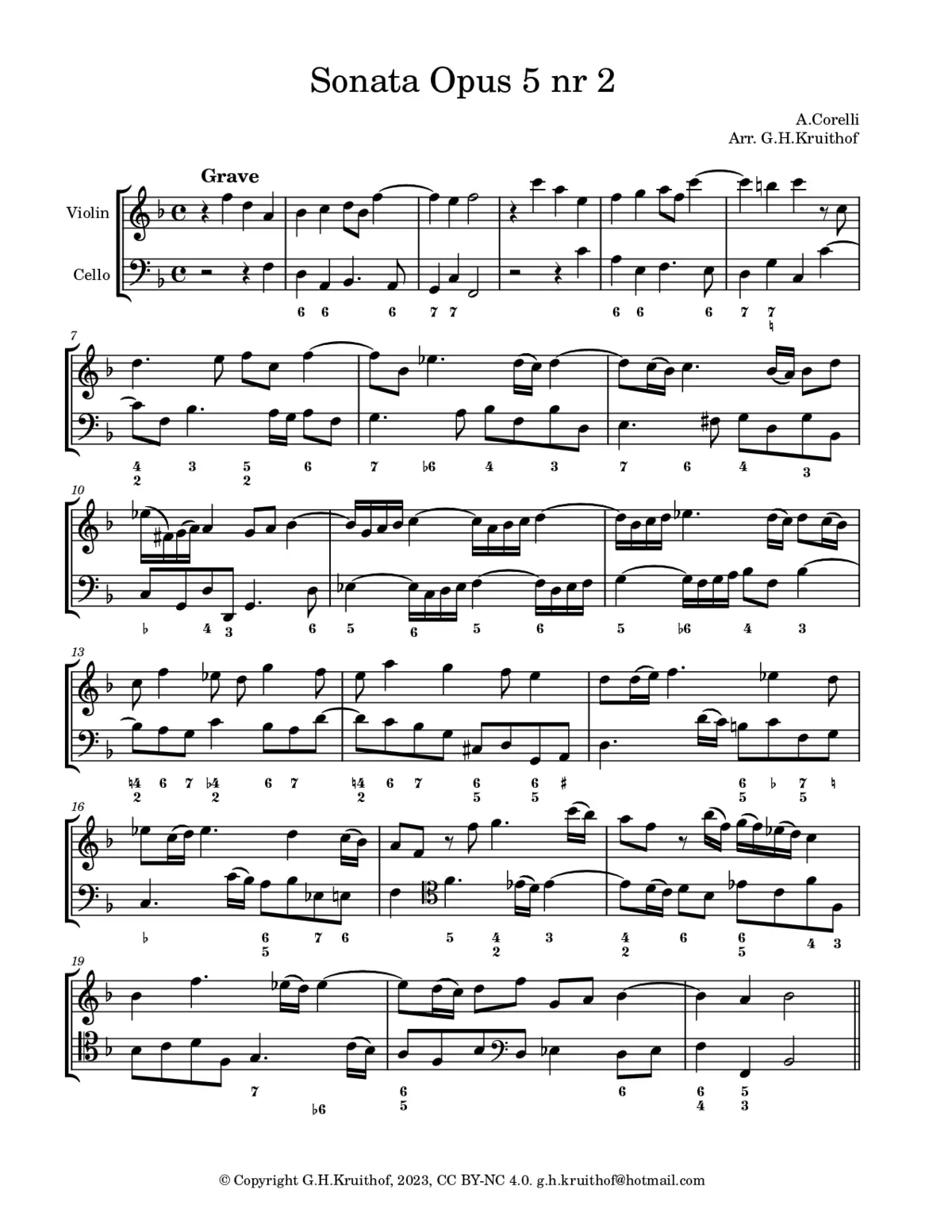 Violin Sonata in B-flat major - Page 1