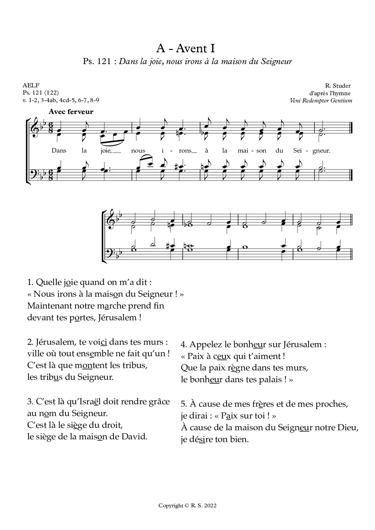 A - Avent I : Psaume et Acclamation - Page 1