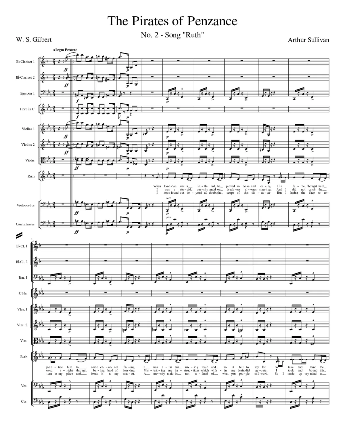 Pirates of Penzance - 02 (Song Ruth) - Page 1