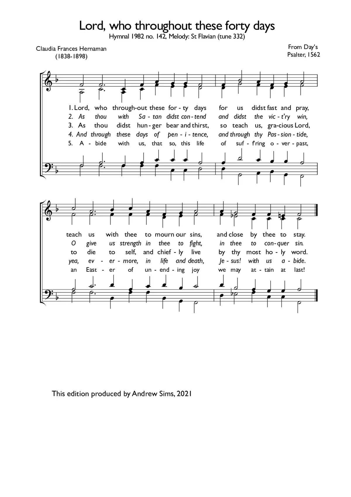 Lord, who throughout these forty days - Page 1