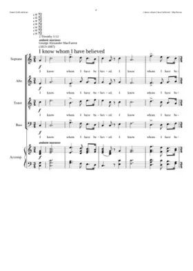 I know whom I have believed