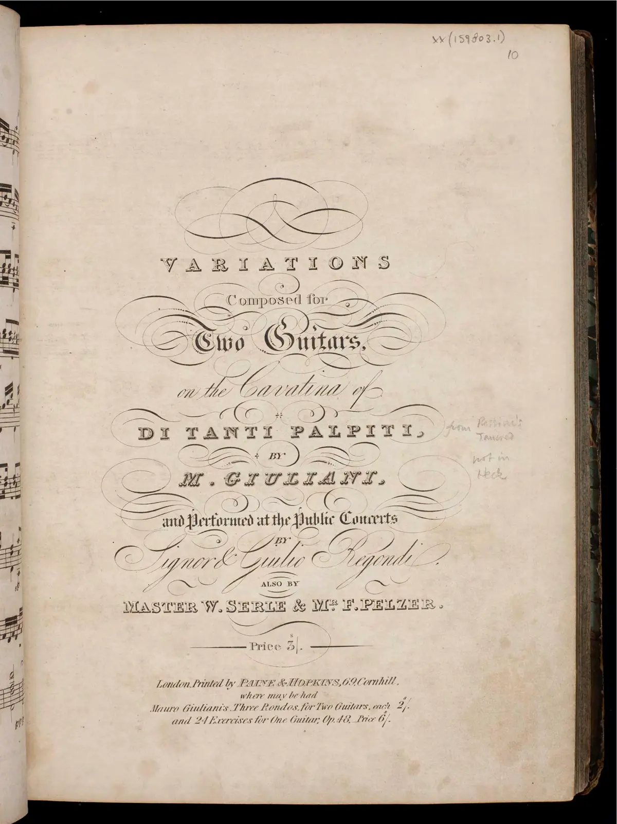 Variations on 'Di Tanti Palpiti' for 2 Guitars - Page 1