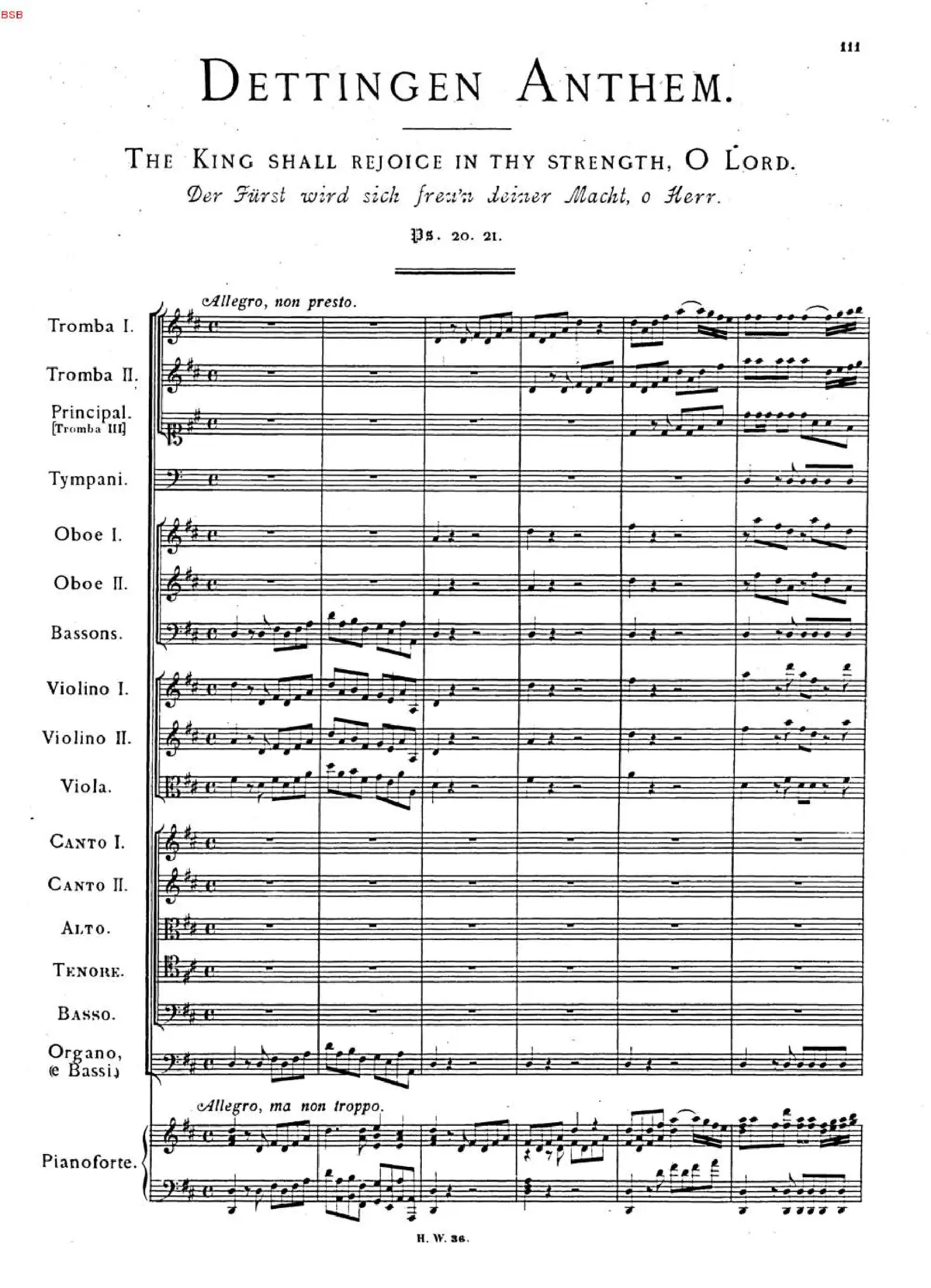 Dettingen Anthem, HWV 265 - Page 1