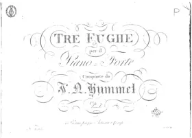 Three fugues for harpsichord or piano