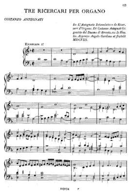 3 Ricercare for Organ