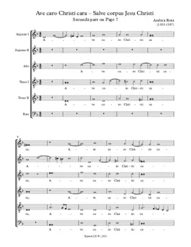 Ave caro Christi, Salve corpus Jesu Christi a 6