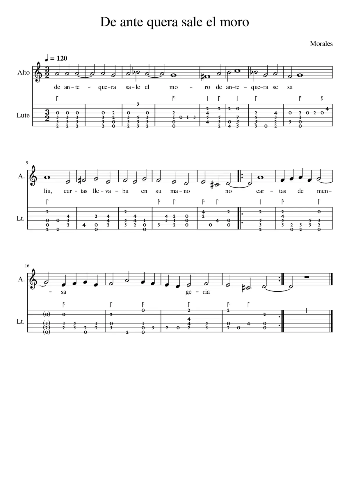 De ante quera sale el moro - Page 1