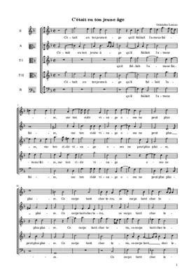 C'était en ton jeune âge
