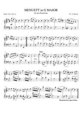 Minuet in G major K.1/1e