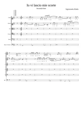 Io vi lascio mie scorte