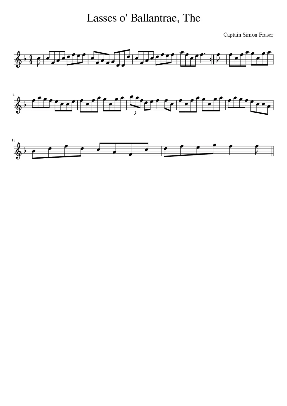 The Lasses o' Ballantrae - Page 1