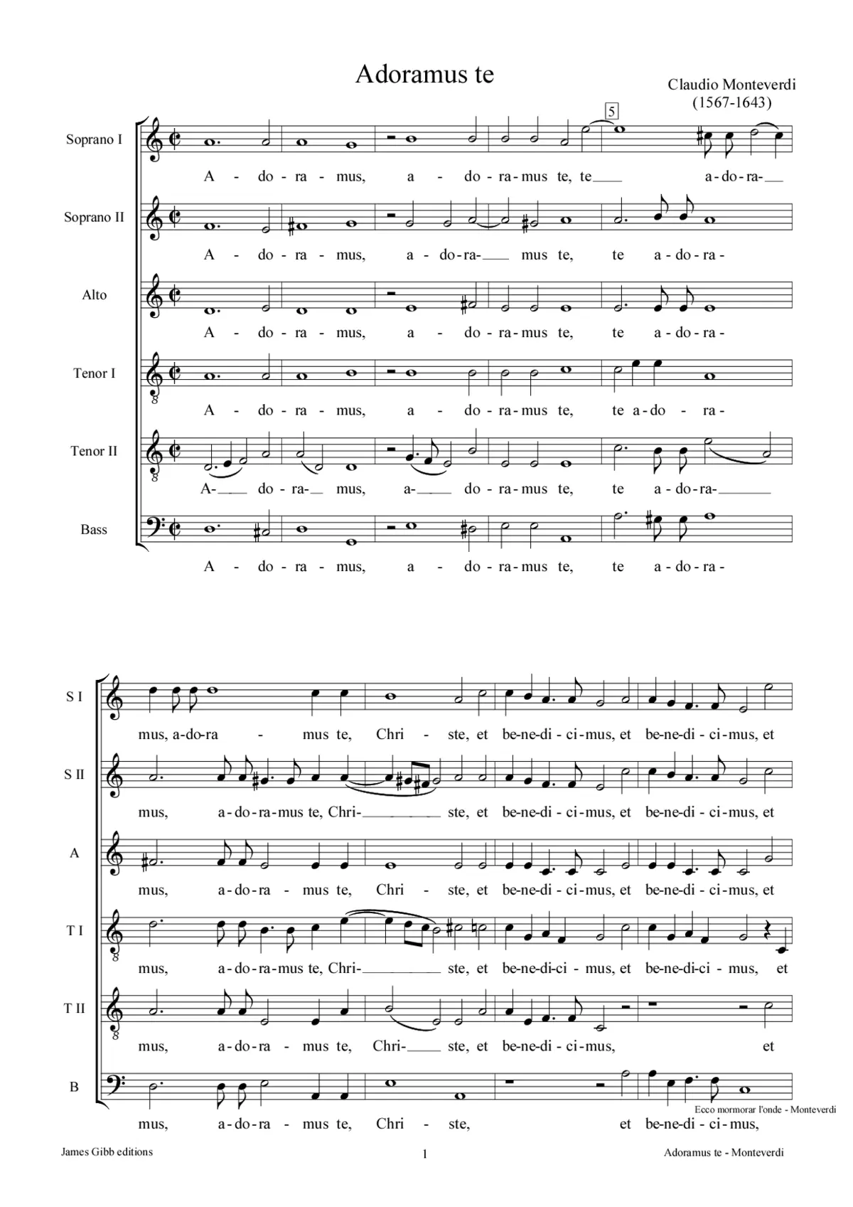 Adoramus te, Christe - Page 1