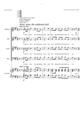 Arise arise the sunbeams hail