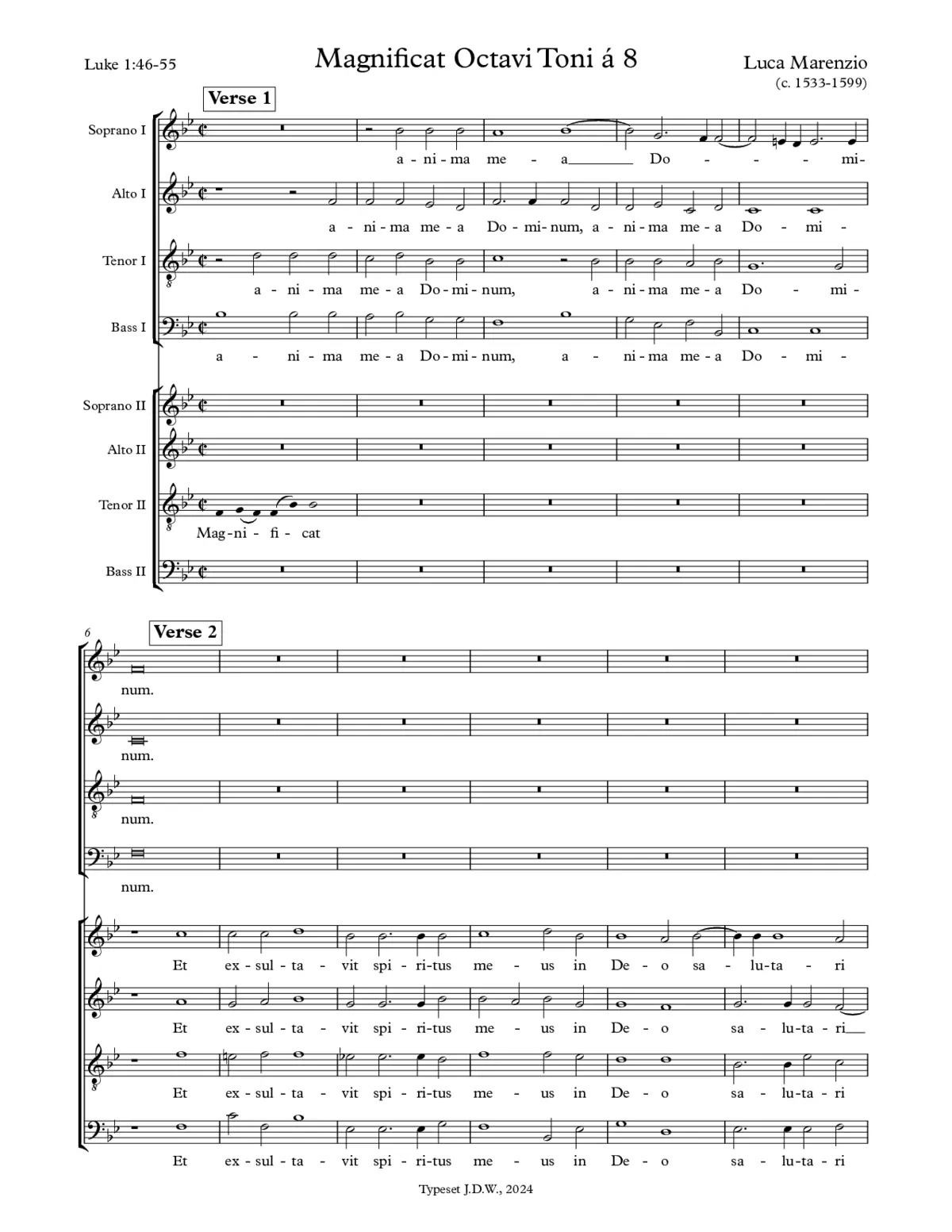 Magnificat a 8 - Page 1