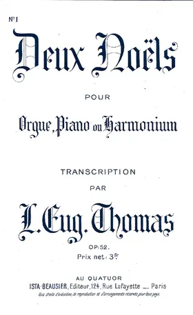 2 Noëls pour orgue, piano ou harmonium