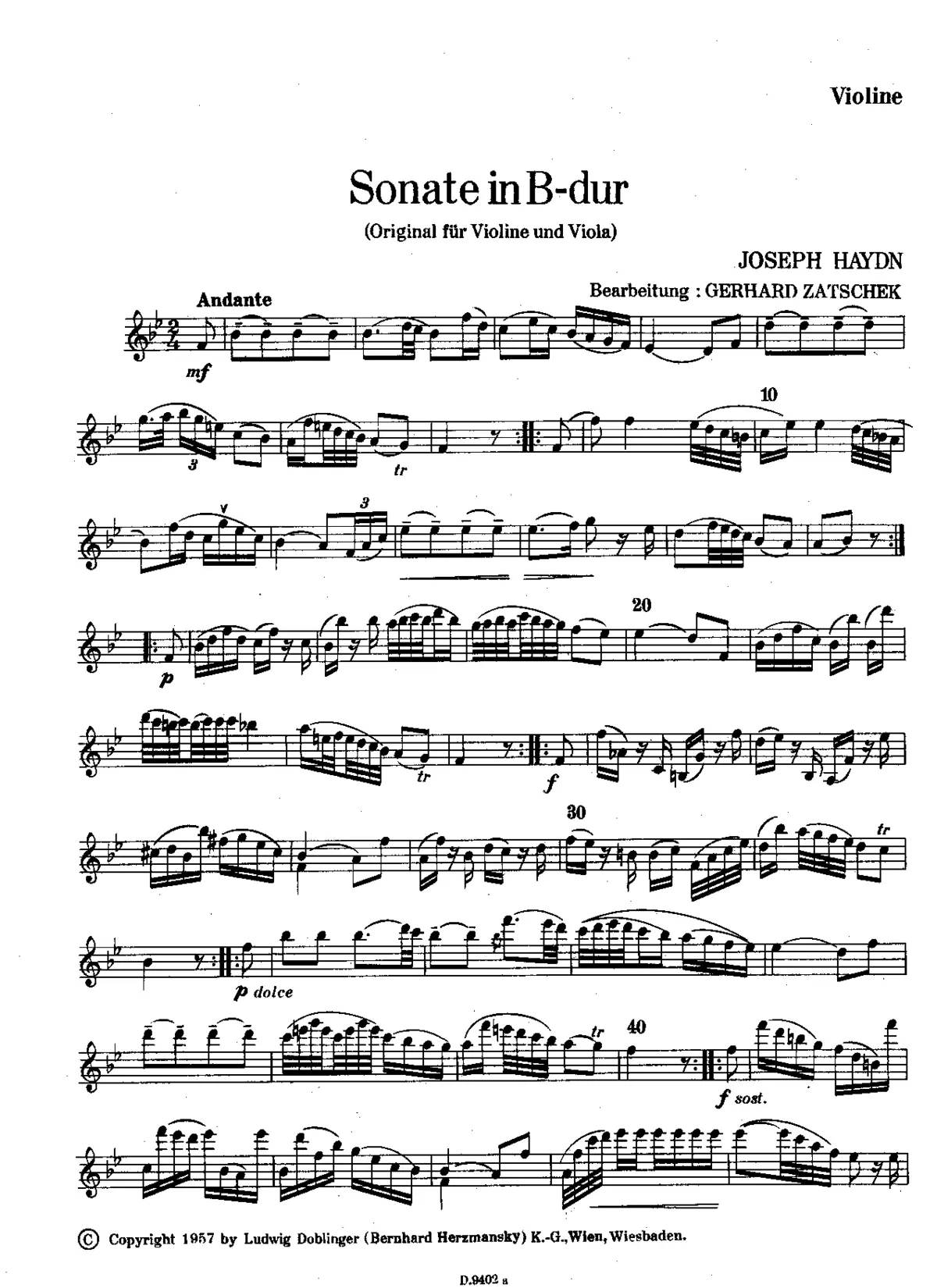 Duo in B-flat major - Page 1