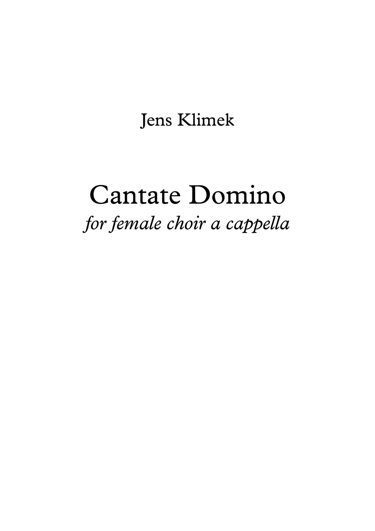 Cantate Domino - Page 1
